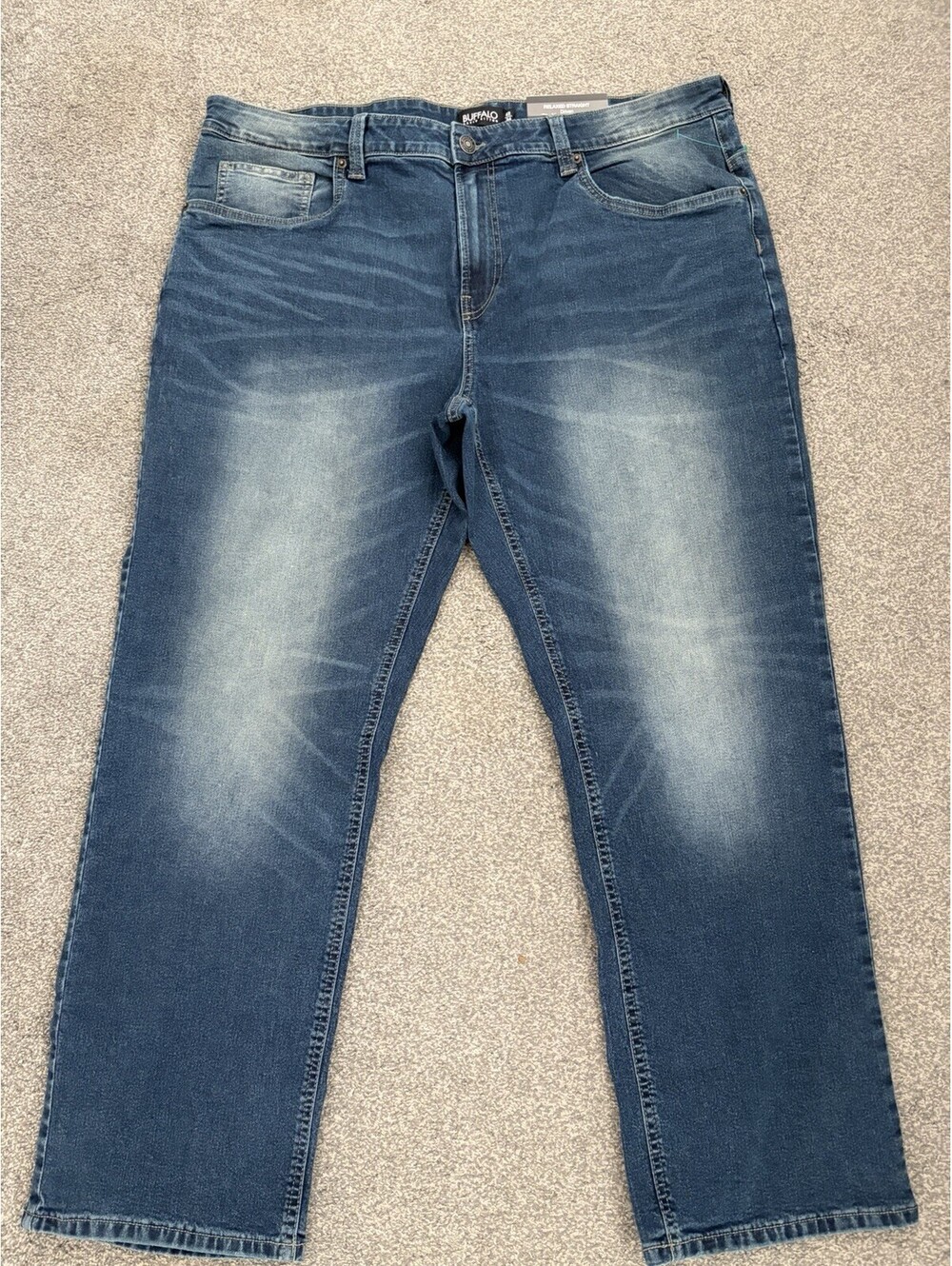 Buffalo David Bitton Driven Relaxed Straight Leg Jeans Dark Wash Mens 42x34 New